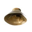 shell-shaped wall light or flush mount in gold