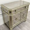 Clearance Cherbourg Antiqued Glass Cupboard