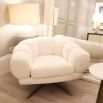 Ex-Display Sunset Swivel Chair - Lyssa Off-White