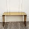 Gold angular console table