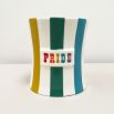 A luxurious multicoloured 'Pride' canister storage jar