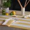 Wide Striped Linen Napkin - Yellow - Set of 4