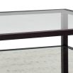 Two-tier coffee table with antique mirrored glass shelves