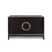 A sophisticated sideboard by Liang & Eimil crafted from oak veneer with glamorous golden details