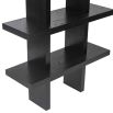 Modern black wood shelving unit