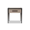 A charming one-drawer bedside table by Liang & Eimil with a beige and wenge finish