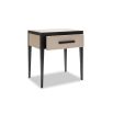 A charming one-drawer bedside table by Liang & Eimil with a beige and wenge finish