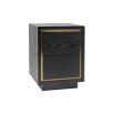 A stylish bedside table by Liang & Eimil with a wenge and brushed brass finish