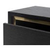 A stylish bedside table by Liang & Eimil with a wenge and brushed brass finish