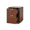 A beautiful bedside table by Liang & Eimil with a brown and brass finish