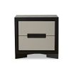 A luxury two drawer bedside table by Liang & Eimil with a grey and wenge finish