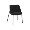 minimal black dining chair with understated black legs