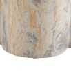 Marble finish side table in four leaf clover shape.