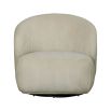 Corduroy upholstered cream armchair