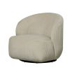 Corduroy upholstered cream armchair