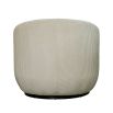 Corduroy upholstered cream armchair