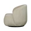 Corduroy upholstered cream armchair