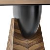 Sunburst patterned entry table with round top and pyramid base