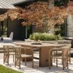 Enhance your outdoor space with the Dominic Outdoor Dining Table. Stylish, durable, and perfect for gatherings, it combines elegance with functional design.