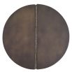 Circular side table in antique bronze finish