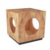 Modern cube side table with simple form hollow