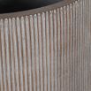 Set of two ribbed planters in grey and brown tones