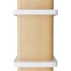 Natural oak bookshelf with white lacquer shelves