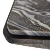 Galaxy marble-topped console table with black wooden base