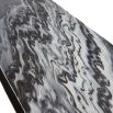 Galaxy marble-topped console table with black wooden base