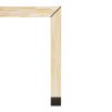 Oak veneered console table with sophisticated woven pattern constructed in a simple, waterfall silhouette