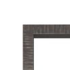 Grey radiant patterned wooden console table with bronze base