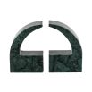 Green marble apostrophe bookends