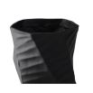 Matte black twisted vase with ribbed texture