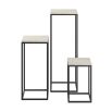 White marble console table set of 3