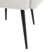 Faux sheepskin tub chair with simple black legs