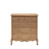 French-style wooden chest of five drawers