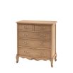 French-style wooden chest of five drawers