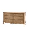 French-style wooden chest of six drawers