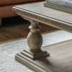 Rustic and sophisticated coffee table with detailed legs