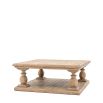 Rustic and sophisticated coffee table with detailed legs