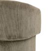 Tub-shaped dining chair with beige cord fabric