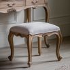 French-style wooden upholstered stool