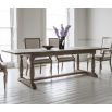 Rectangular extendable light wooden dining table