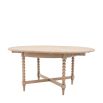 Extendable rectangular dining table with bobble effect legs