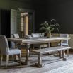 Rustic and sophisticated dining table with detailed legs