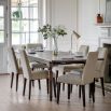 Rectangular rich brown extendable dining table