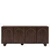 Sideboard with arch patterns and round ball feet