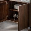 Sideboard with arch patterns and round ball feet