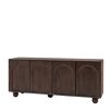 Sideboard with arch patterns and round ball feet