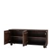 Sideboard with arch patterns and round ball feet